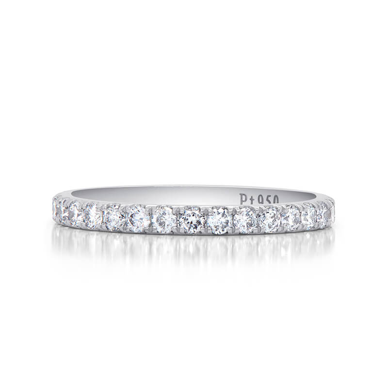 Pave High Dome Wedding Band - Lab Grown Diamond Jewelry